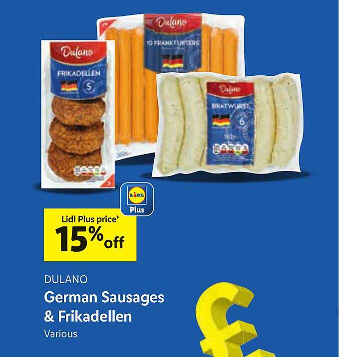 Dulano German Sausages & Frikadellen Lidl at Offer