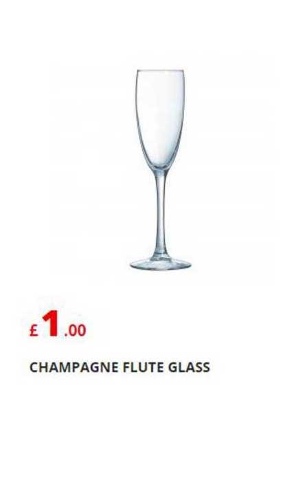 Poundstretcher Champagne Flute Glass