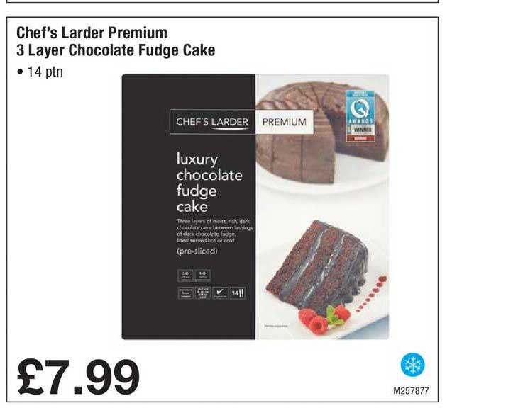 Makro Chef's Larder Premium 3 Layer Chocolate Fudge Cake