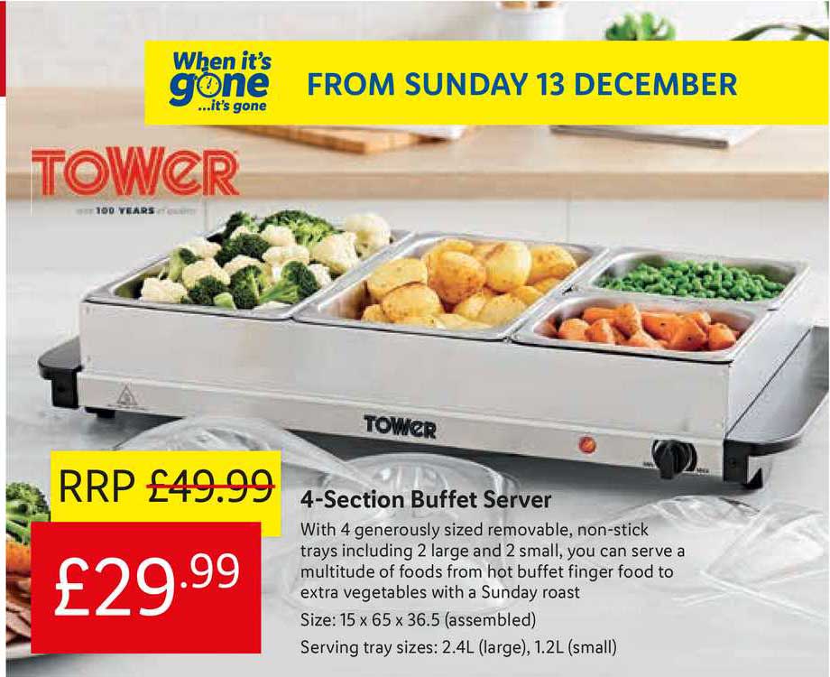 Lidl 4-Section Buffet Sever