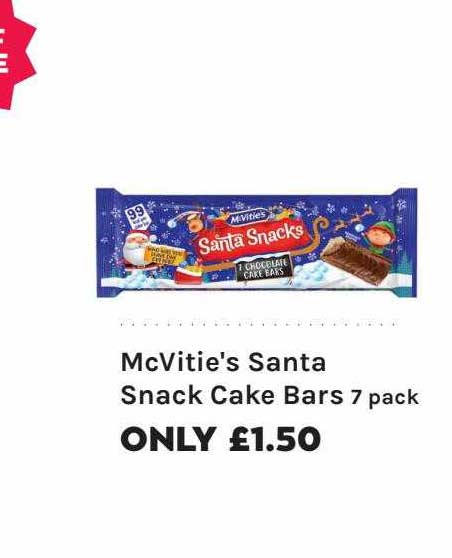 Mace Mcvities Santa Snack Cake Bars