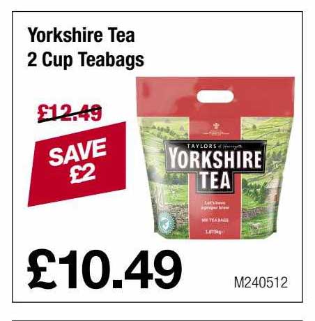 Makro Yorkshire Tea 2 Cup Teabags