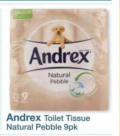 Poundstretcher Andrex Toilet Tissue Natural Pebble 9pk