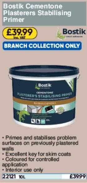 Toolstation Bostik Cementone Plasterers Stabilising Primer