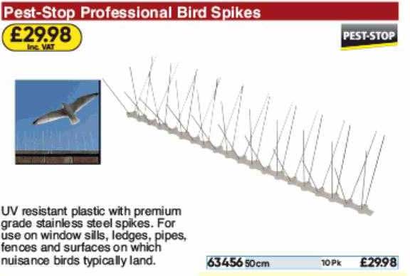 Toolstation Pest-stop Professional Bird Spikes