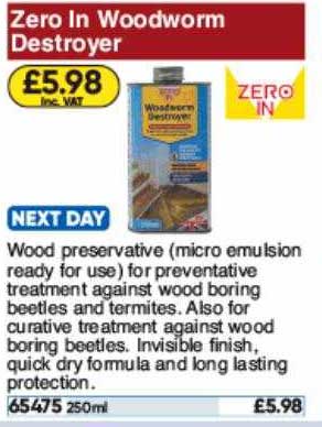 Toolstation Zero In Woodworm Destroyer