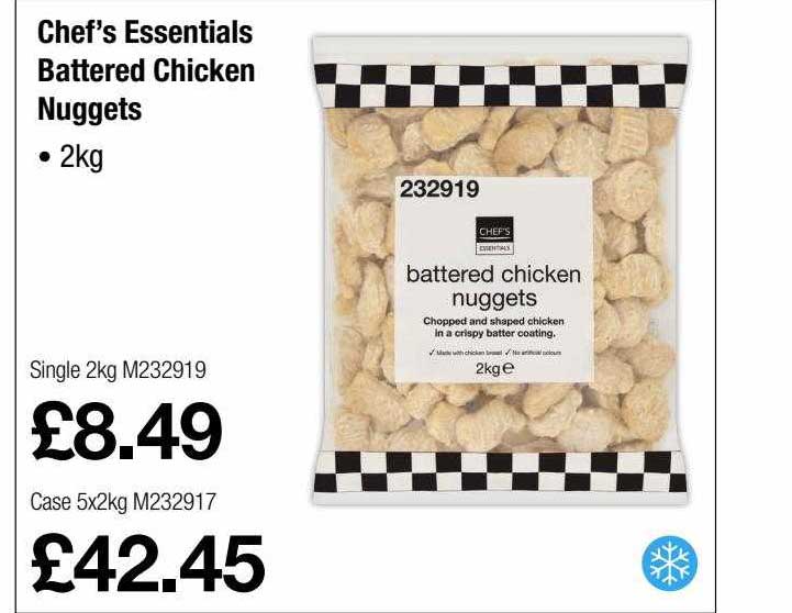 Booker Wholesale Chef's Essentials Battered Chicken Nuggets
