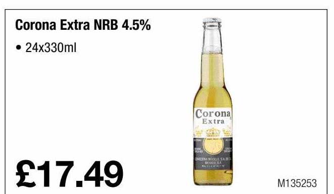 Booker Wholesale Corona Extra Nrb 4.5%