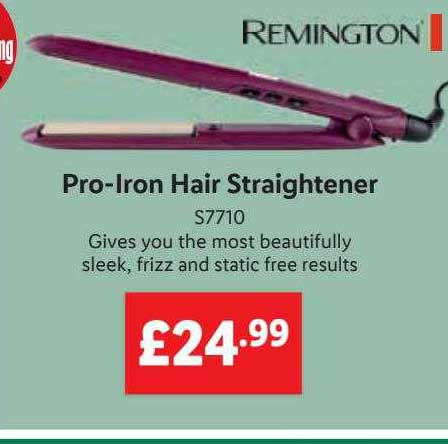 Pro-iron Hair Straightener Remington Offer at Lidl