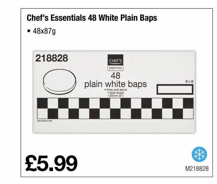Makro Chef's Essentials 48 White Plain Baps