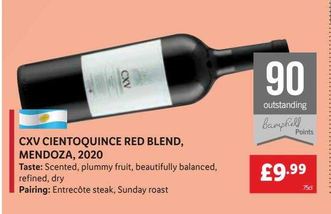 2020 Red Blend, Lidl Mendoza, Cxv Cientoquince Offer at