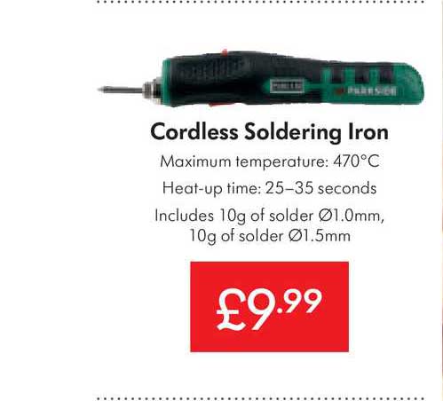 Parkside Cordless Soldering Iron 