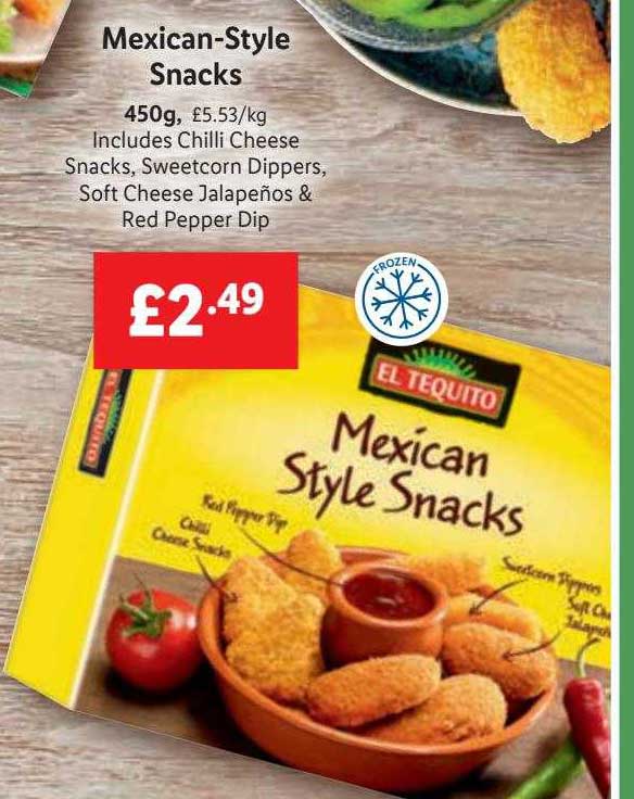 El Tequito G Offer 450 Lidl Snacks Mexican-style at