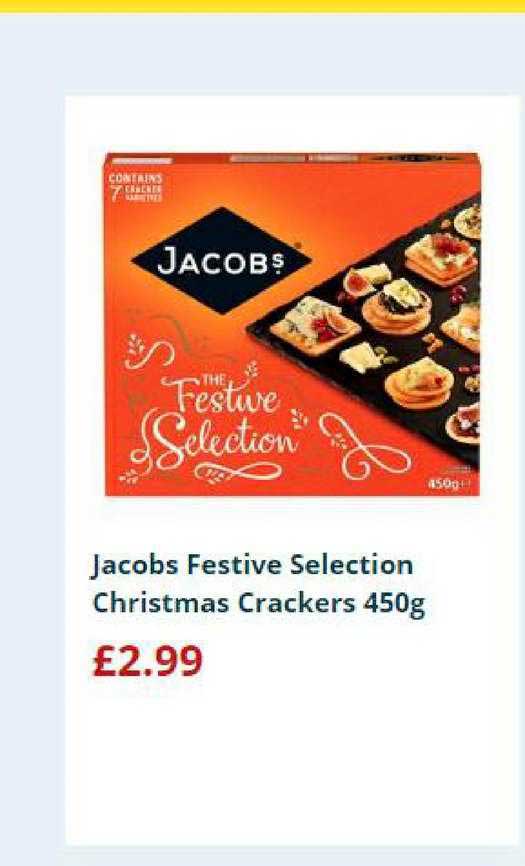 Home Bargains Jacobs Festive Selection Christmas Crackers 450g