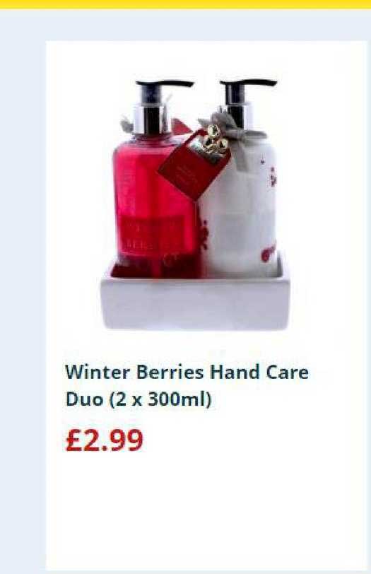 Home Bargains Winter Berries Hand Care Duo (2x 300ml)