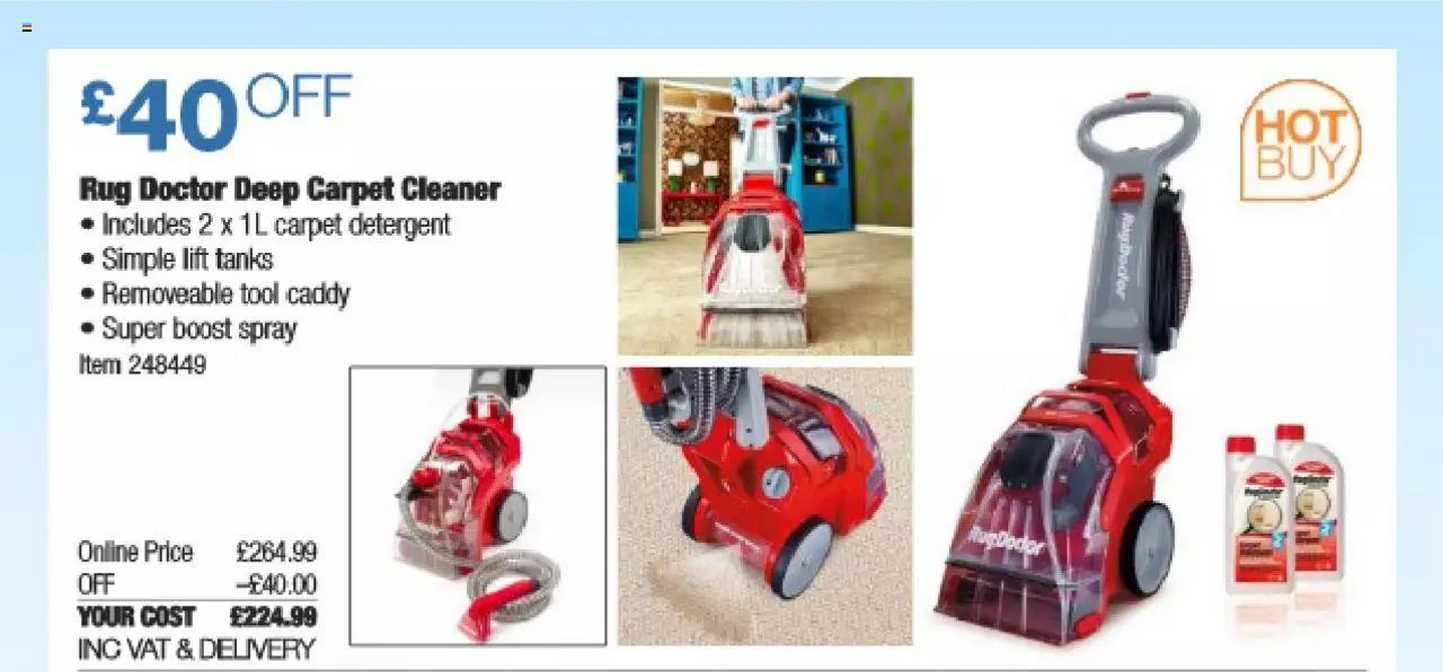 Rug Doctor Deep Carpet Cleaner Offer At, How Much Does Rug Doctor Cost Uk