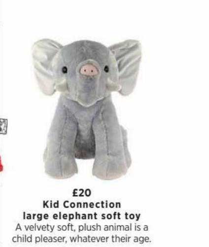 Asda Kit Connection Large Elephant Soft Toy
