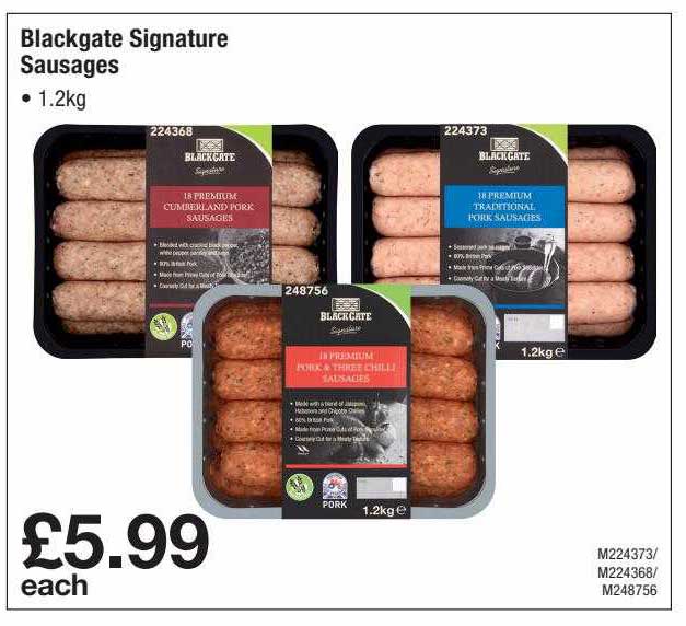 Makro Blackgate Signature Sausages