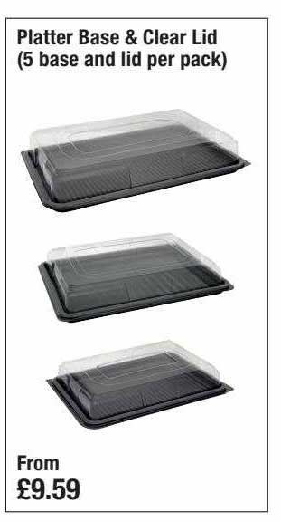 Makro Platter Base & Clear Lid 5 Base And Lid Per Pack