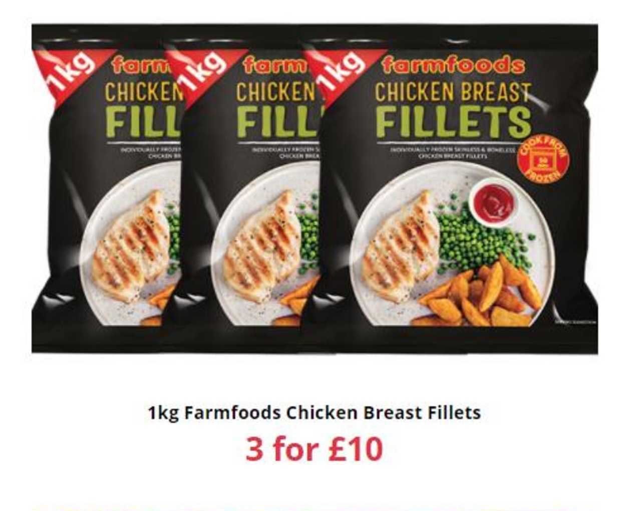 Farmfoods 1Kg Farmfoods Chicken Breast Fillets