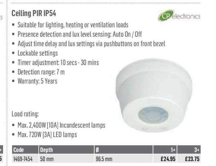 City Electrical Factors Ceiling PIR IP54