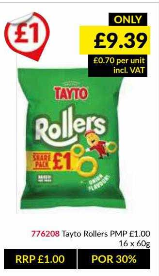 Musgrave MarketPlace Tayto Rollers 16 X 60g