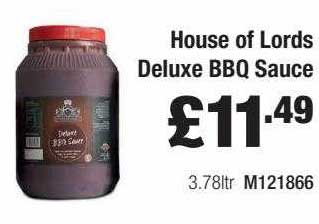 Booker Wholesale House Of Lords Deluxe Bbq Sauce