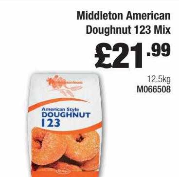 Booker Wholesale Middleton American Doughnut 123 Mix