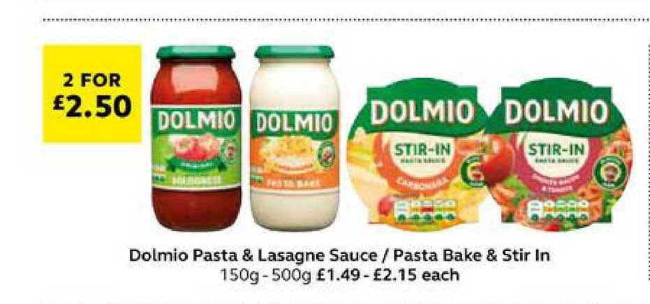 SuperValu Dolmio Pasta & Lasagne Sauce - Pasta Bake & Stir In 150g - 500g