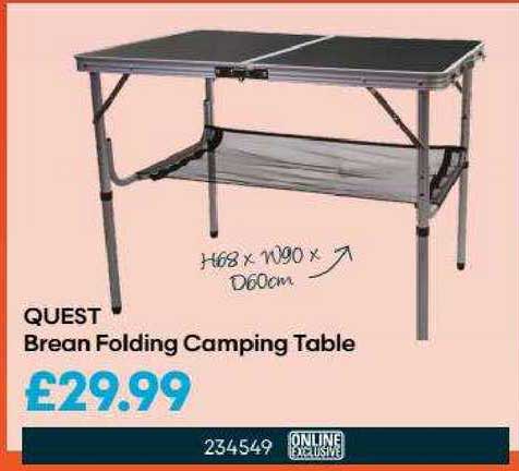 Robert Dyas Quest Brean Folding Camping Table