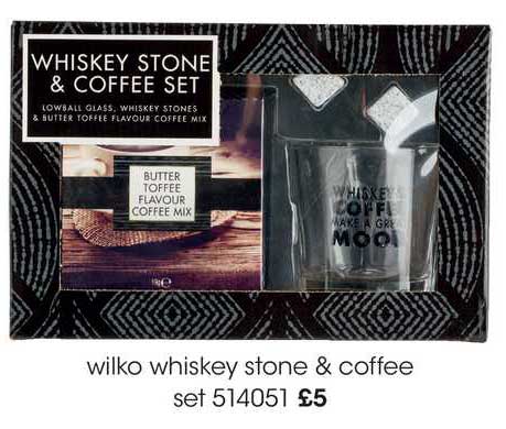 Wilko Wilko Whiskey Stone & Coffee Set