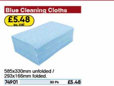Blue Cleaning Cloths Offer at Toolstation