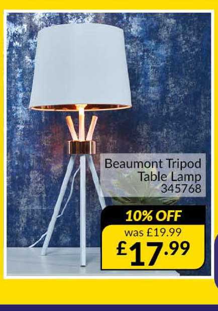 Beaumont Tripod Table Lamp Offer At The, Beaumont Table Lamp