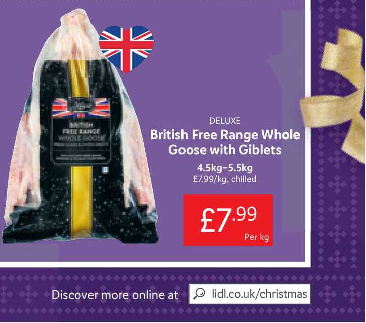 Lidl British Free Range Whole Goose With Giblets