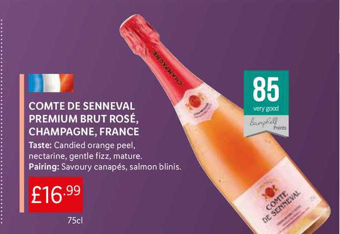 De Premium Brut Champagne, Rose, Comte France Lidl at Senneval Offer