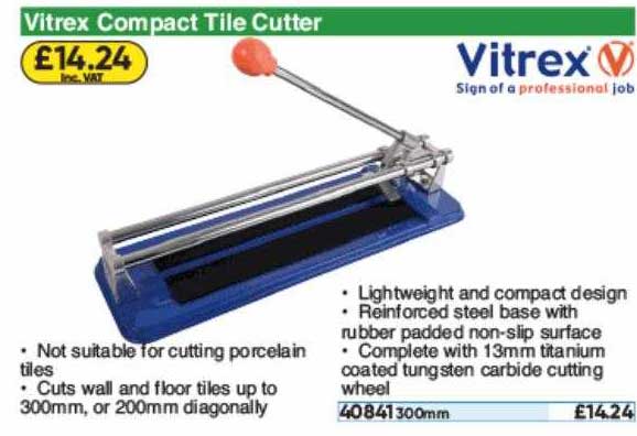 Vitrex Compact Tile Cutter Offer At, Floor Tile Cutter Toolstation