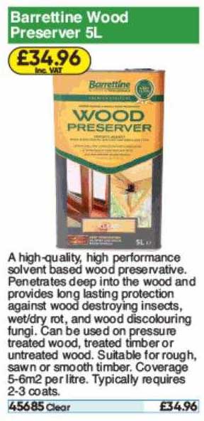 Toolstation Barrettine Wood Preserver 5l