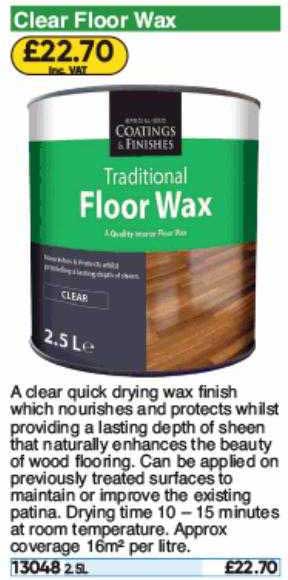 Clear Floor Wax Offer At Toolstation, Hardwood Floor Adhesive Toolstation