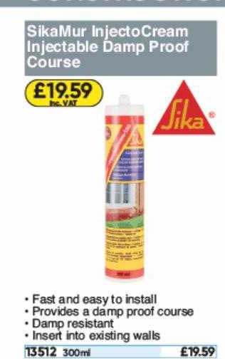 Toolstation Injecto Cream Injectable Damp Proof Course