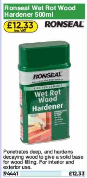 Toolstation Ronseal Wet Rot Wood Hardener 500ml