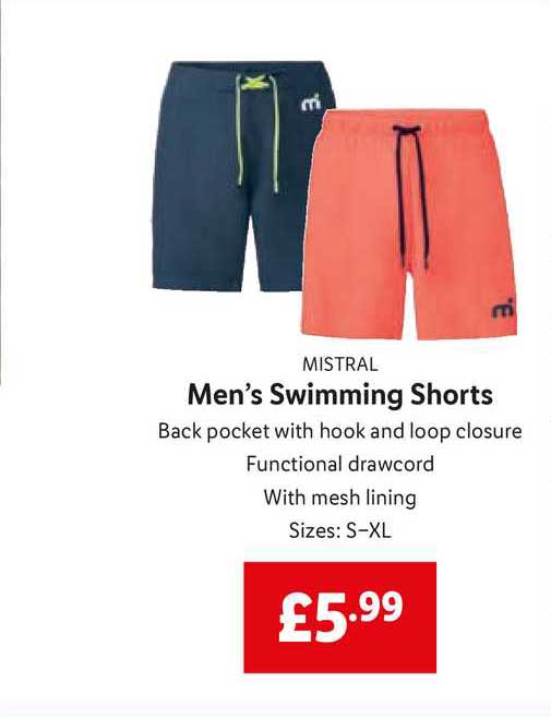 Mistral Men's Swimming Shorts Offer at Lidl - 1Offers.co.uk