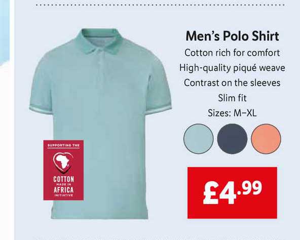 Men's Polo Shirt Offer at Lidl - 1Offers.co.uk