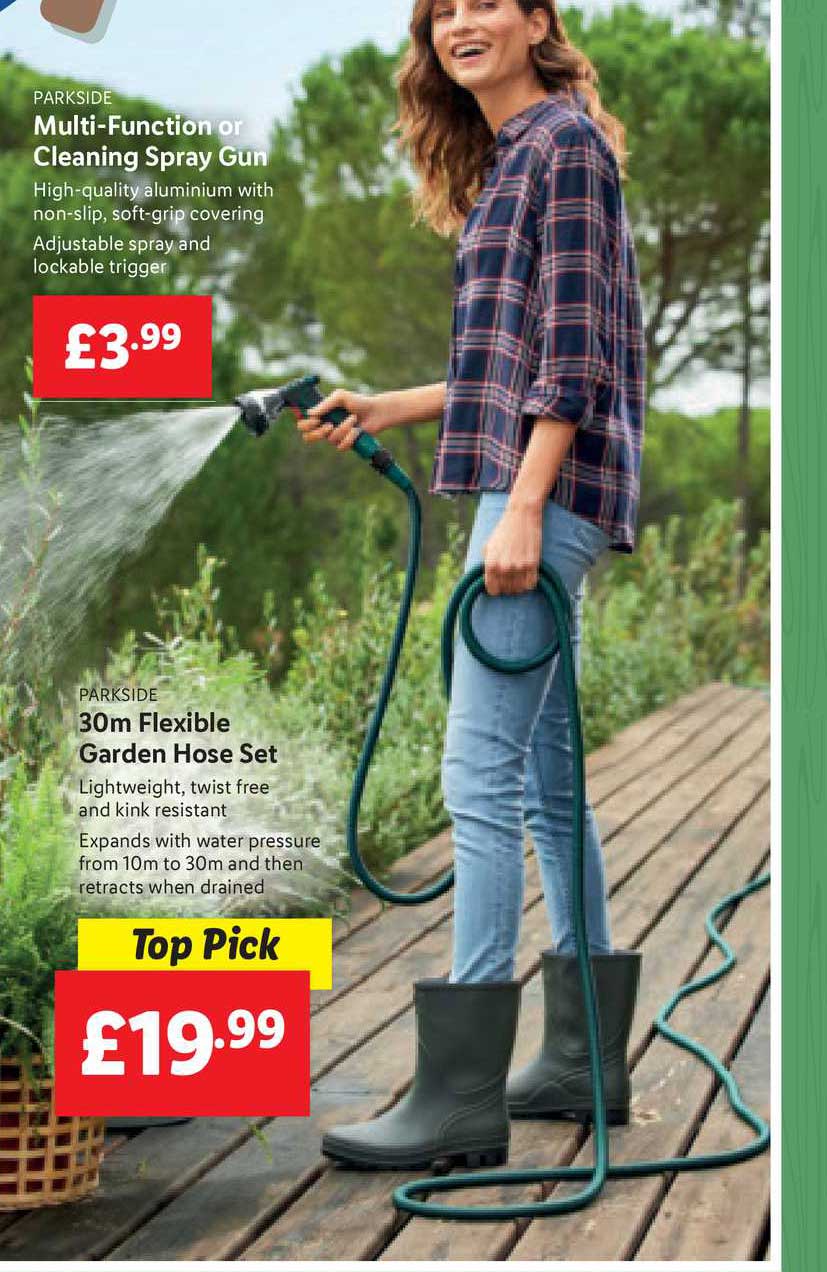 Florabest Flexible Garden Hose Kit 15m Made In Germany Green or Blue 