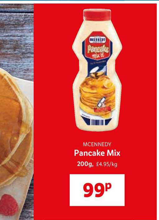 Regnbue maske fordomme Mcennedy Pancake Mix Offer at Lidl