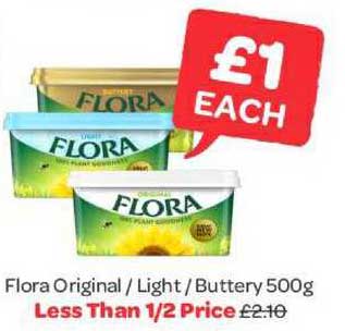Spar Flora Original - Light - Buttery 500g