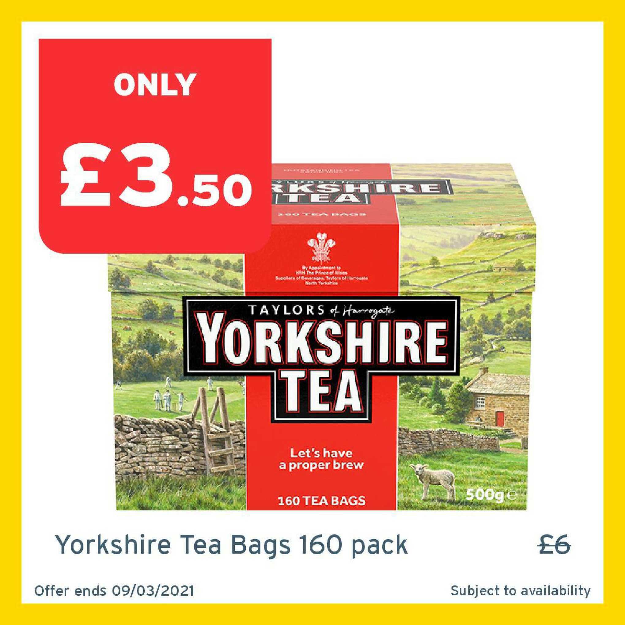 One Stop Yorkshire Tea Bags 160 Pack