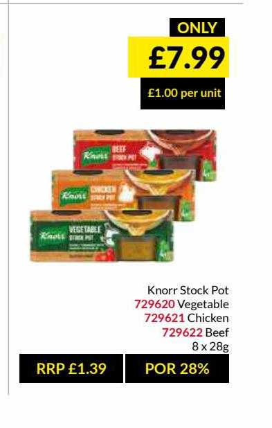 Knorr Stock Pot Vegetable, Chicken, Beef Offer at Musgrave MarketPlace