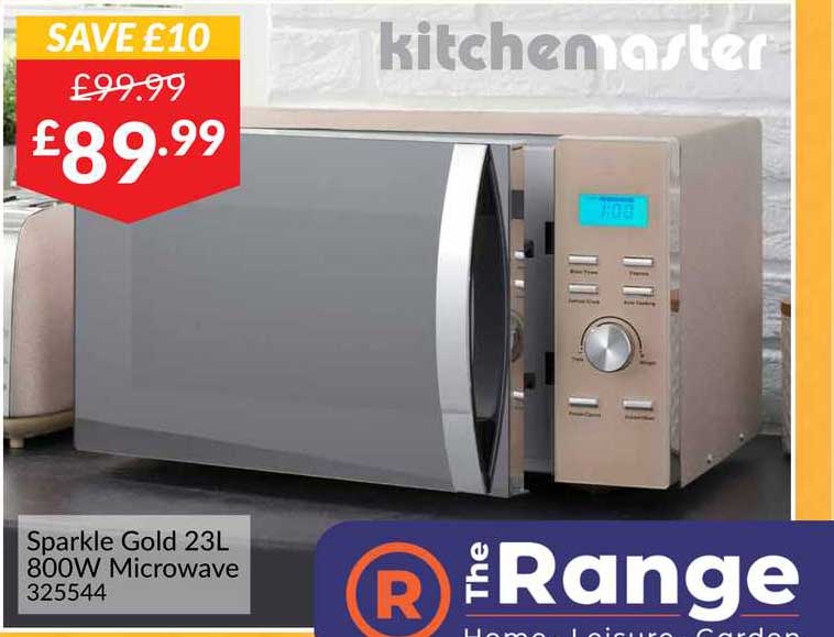 The Range Sparkle Gold 23L 800W Microwave
