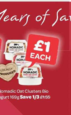 Spar Nomadic Oat Clusters Bio Yogurt
