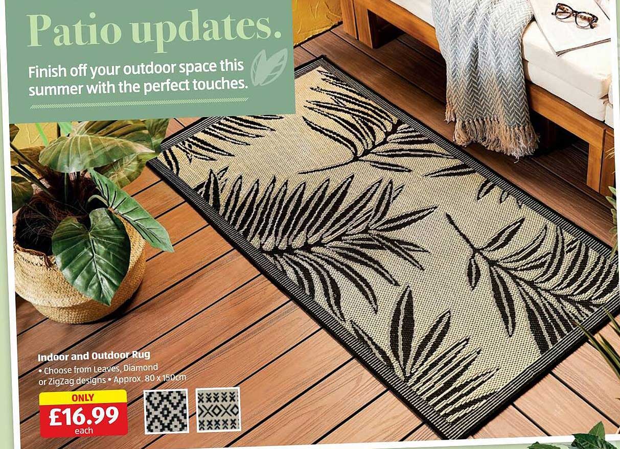 Indoor And Outdoor Rug Offer at Aldi 1Offers.co.uk
